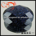 oval double faceted blue goldstone for jewellery GLOV00015